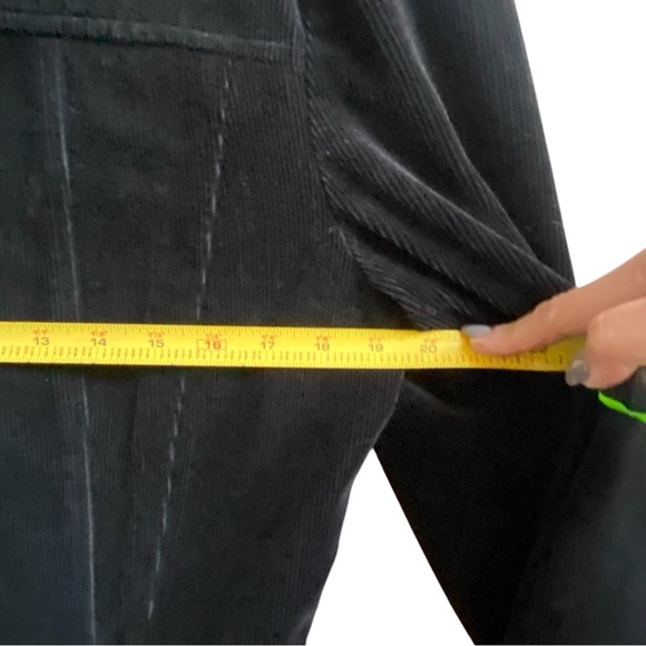 ELIE TAHARI Black Corduroy 2- Layer Zip Bomber Coat Jacket - SZ Medium - Picture 6 of 16